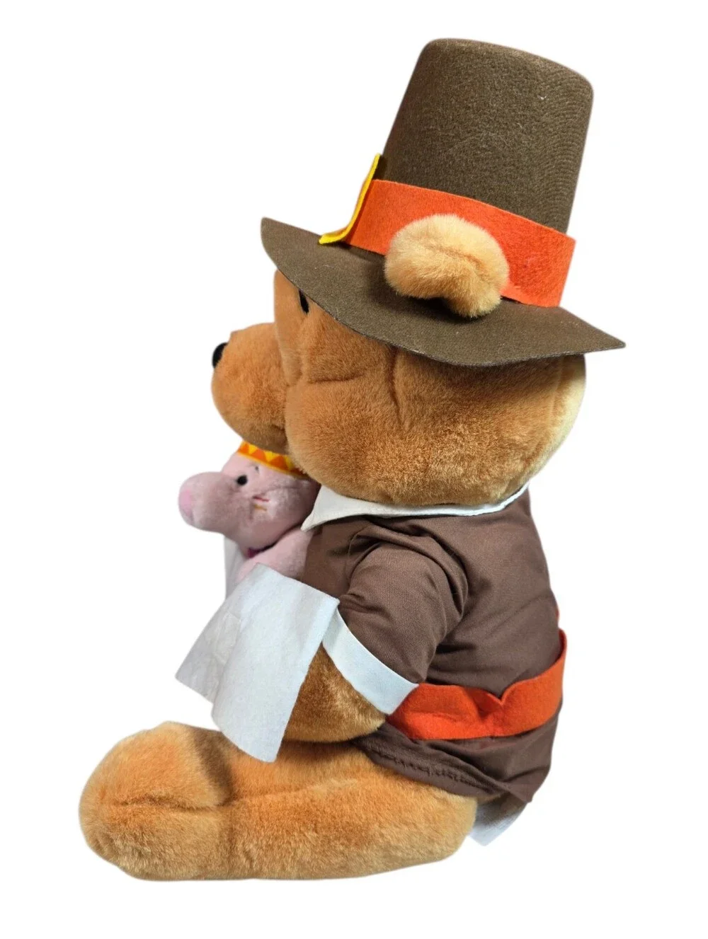 WINNIE THE POOH Thanksgiving Pilgrim  and Native American Piglet Plush